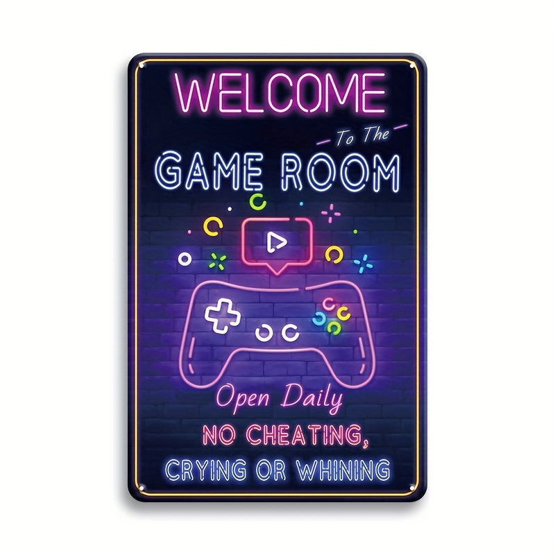 Retro Gaming Logo - Benvenuti nella sala giochi Targa in