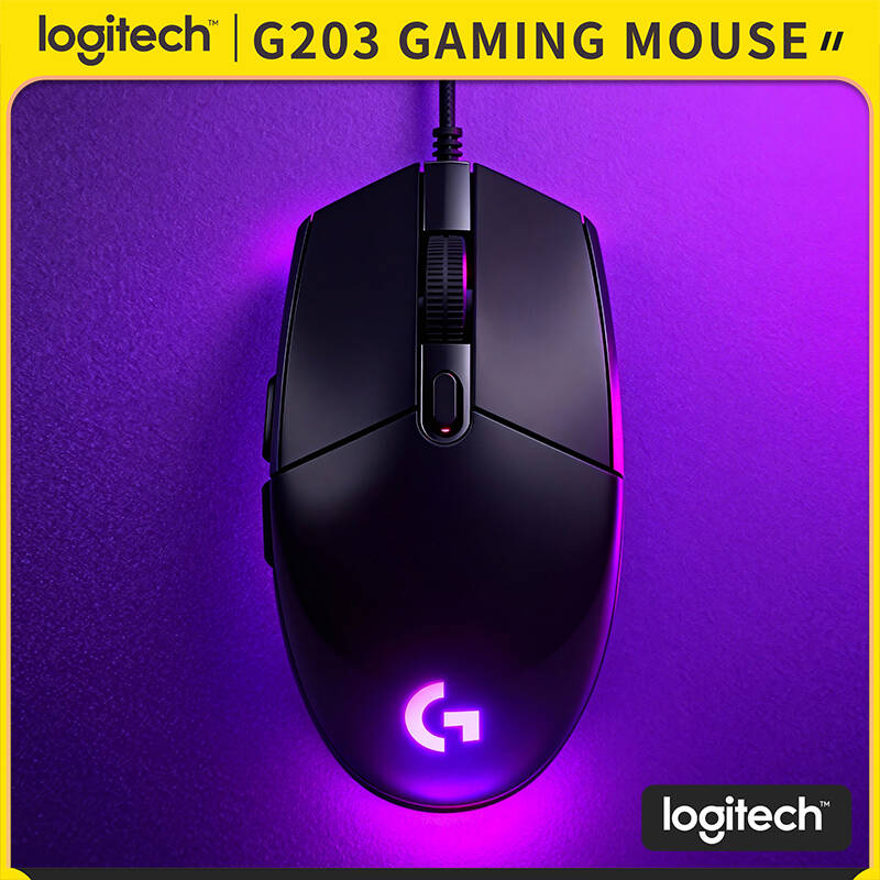 Logitech Mouse G203 - Mouse da gioco Logitech G203 LIGHTSYNC