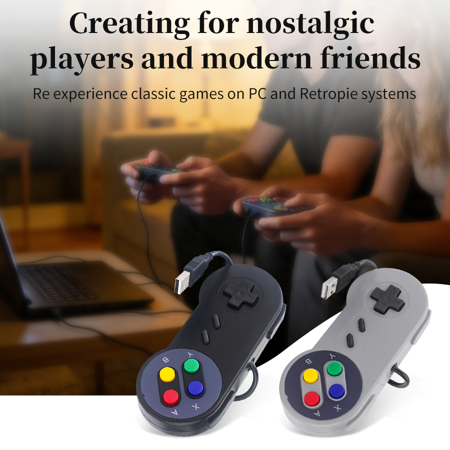Retro Gaming Raspberry Pi 4 - Gamepad USB Retrò per PC NESPi