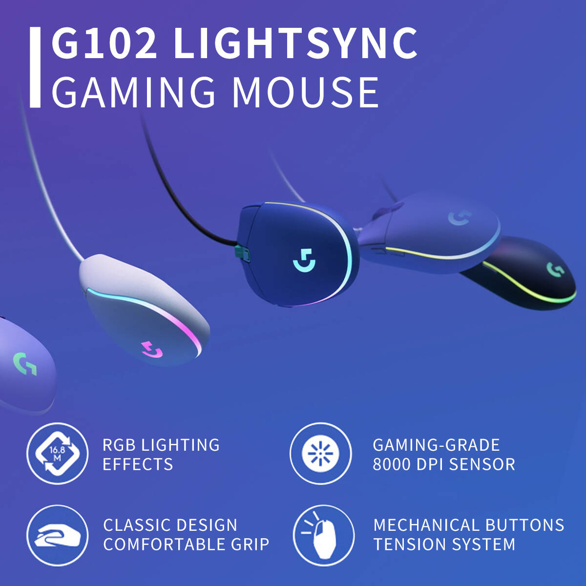 Mouse da gioco Logitech G203 R - Logitech Mouse G203 recensione e prezzo